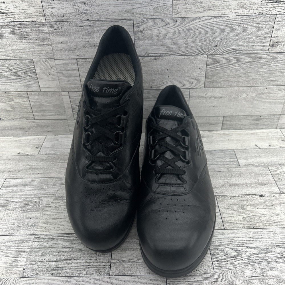 SAS Tripad Comfort Free Time Black Leather Comfort Lace Up Shoes Women Size 9.5N